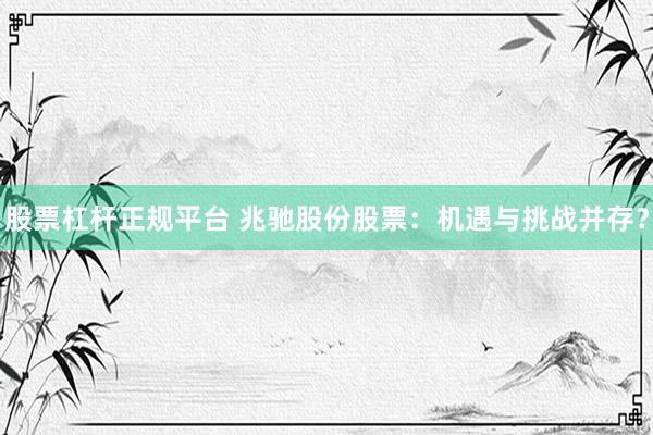 股票杠杆正规平台 兆驰股份股票：机遇与挑战并存？