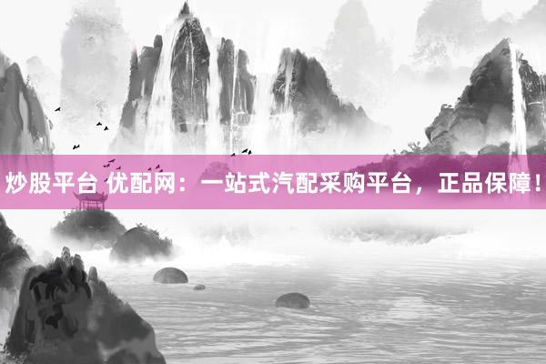 炒股平台 优配网：一站式汽配采购平台，正品保障！